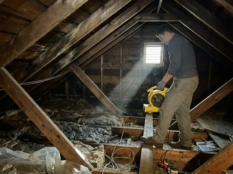 attic-water-damage-drying-proc-007 — frequently asked questions, Emergency Water Extraction & 24/7 Flood Response in Rosemea…